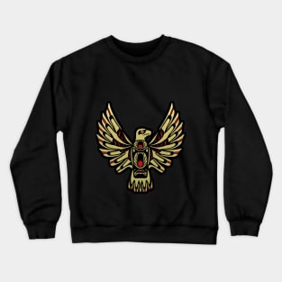 Black and Gold Eagle Design Crewneck Sweatshirt